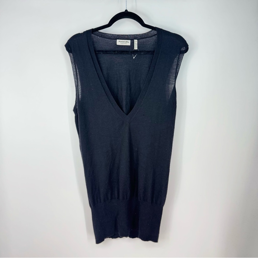 Micheal Stars CASHMERE Lightweight V Neck Sleeveless Full Length Top